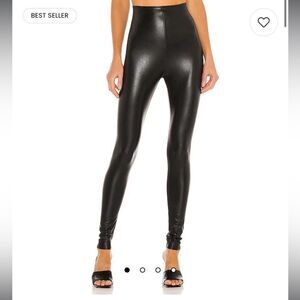Commando Black Faux Leather Skinny Pants